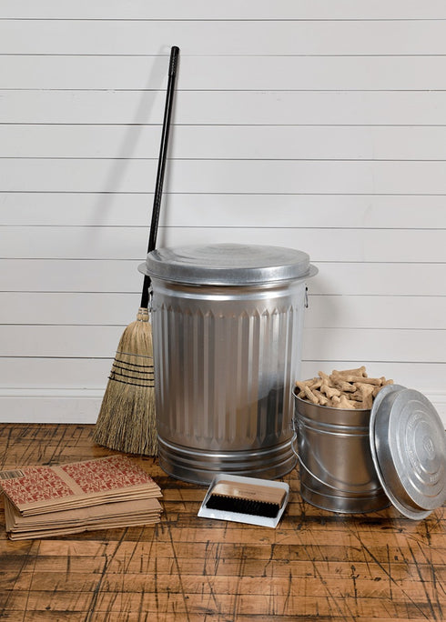 VSI Little Giant Garbage Can Galvanized with Lid Round 31 Gallon - Poudre Pet and Feed Supply